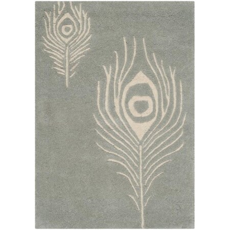 Safavieh Soho Hand Tufted Rectangle Rug- Grey - Ivory- 2 x 3 ft. SOH704C-2